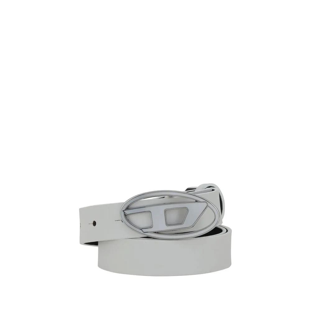 Diesel White Calf Leather Bos Taurus Regular Belt