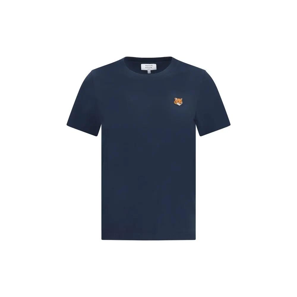 T-shirt en coton bleu Maison Kitsuné