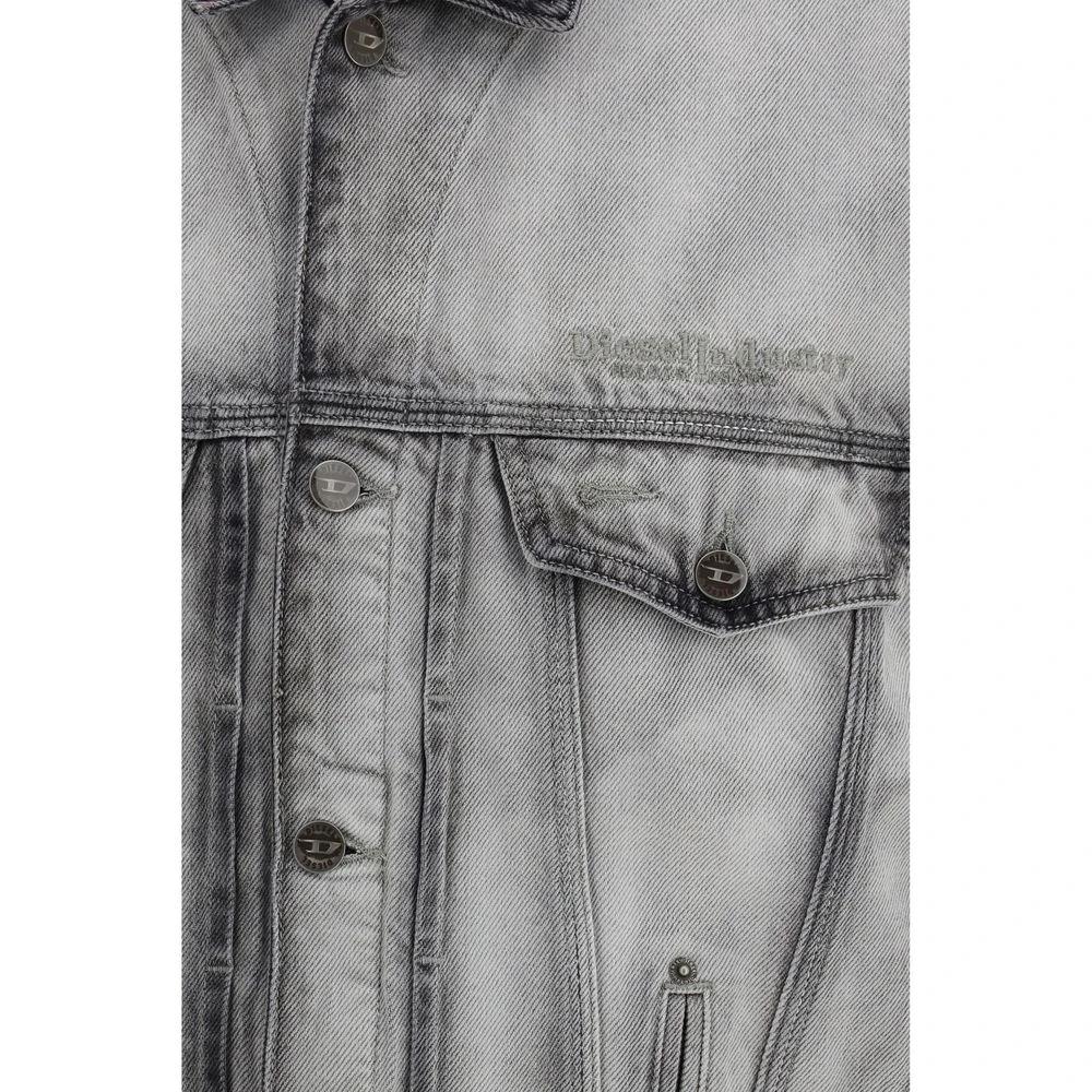 Diesel Gray Cotton Denim Jacket