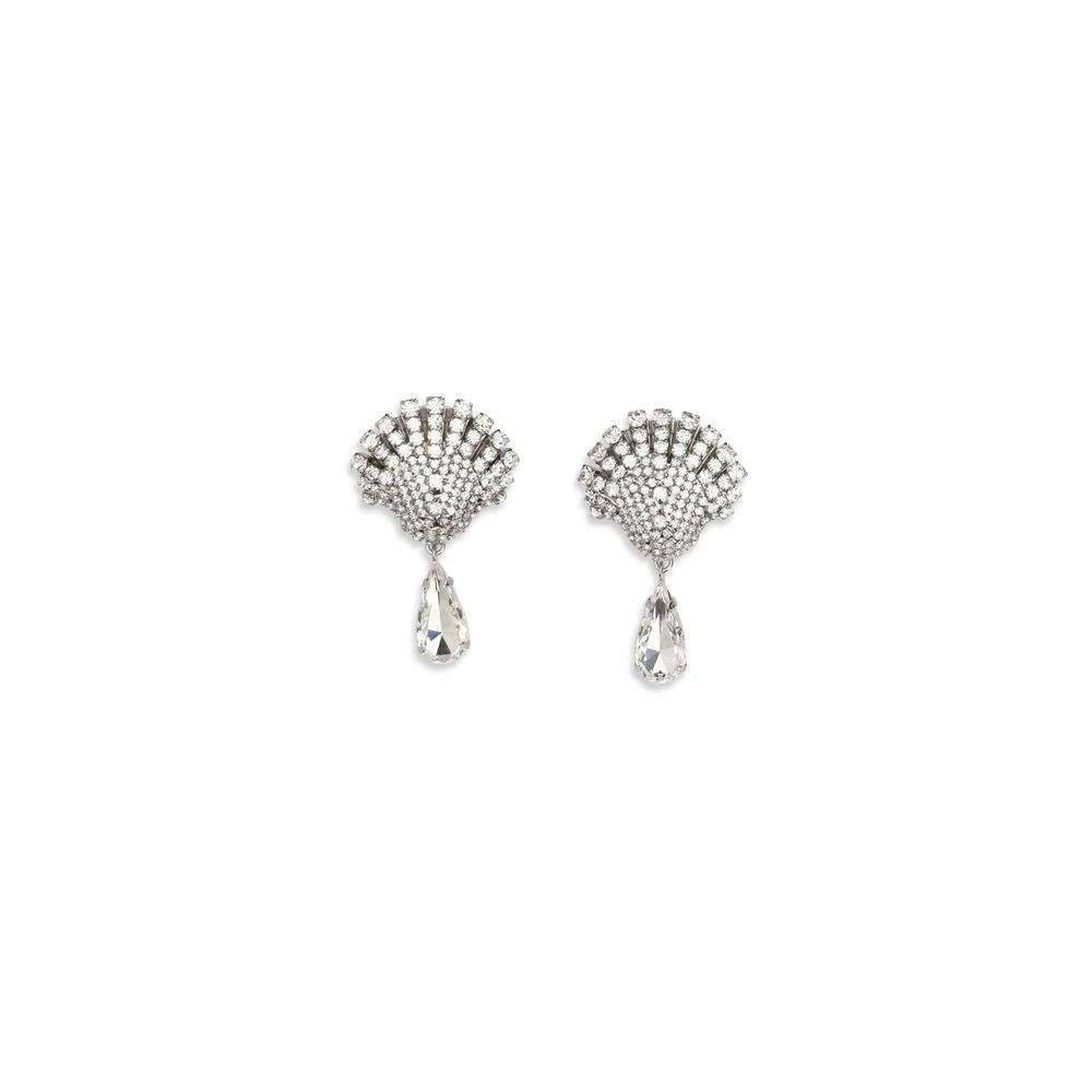 Boucles d'oreilles en métal argenté Alessandra Rich