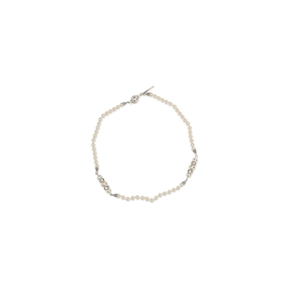 Alessandra Rich Silver Metal Necklace