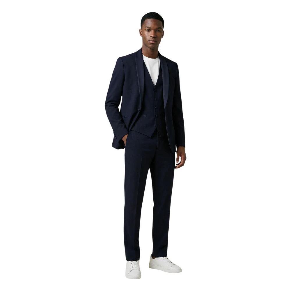 Costume trois pièces en polyester bleu Mulish