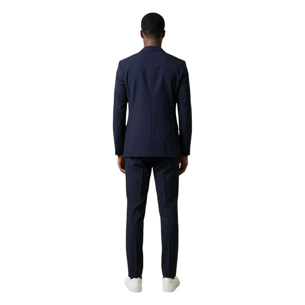Costume trois pièces en polyester bleu Mulish