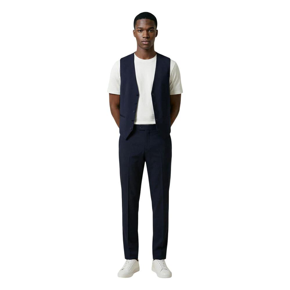 Costume trois pièces en polyester bleu Mulish