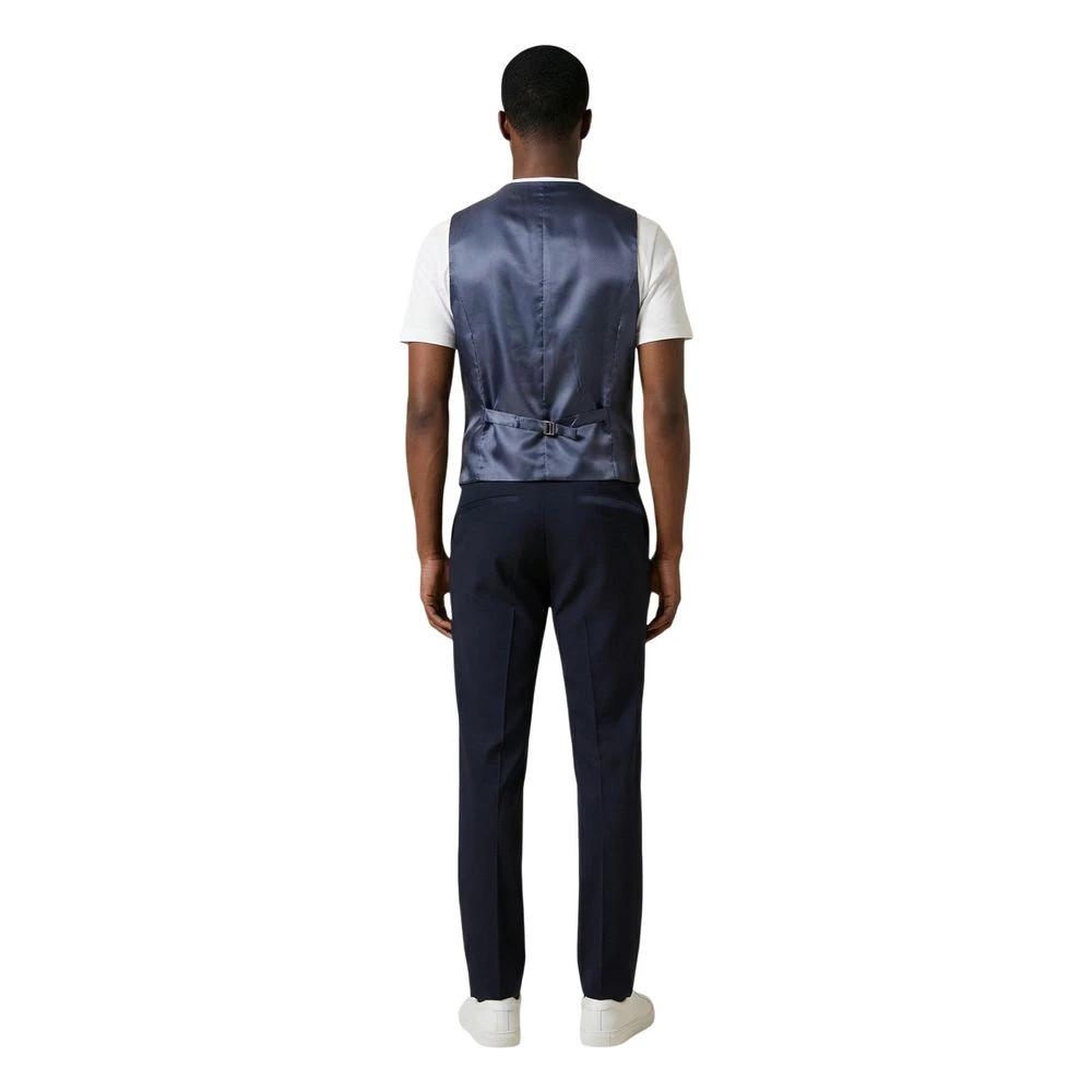 Costume trois pièces en polyester bleu Mulish