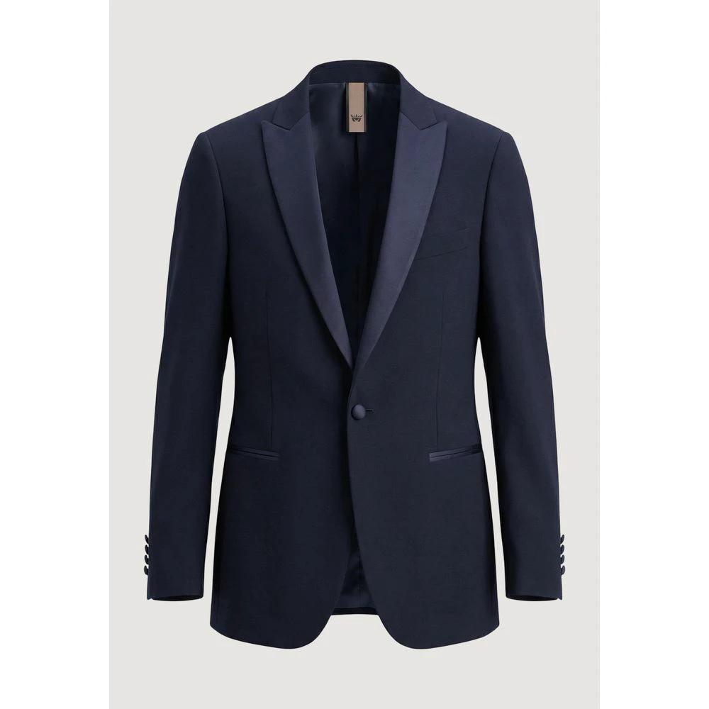 Costume trois pièces en polyester bleu Mulish