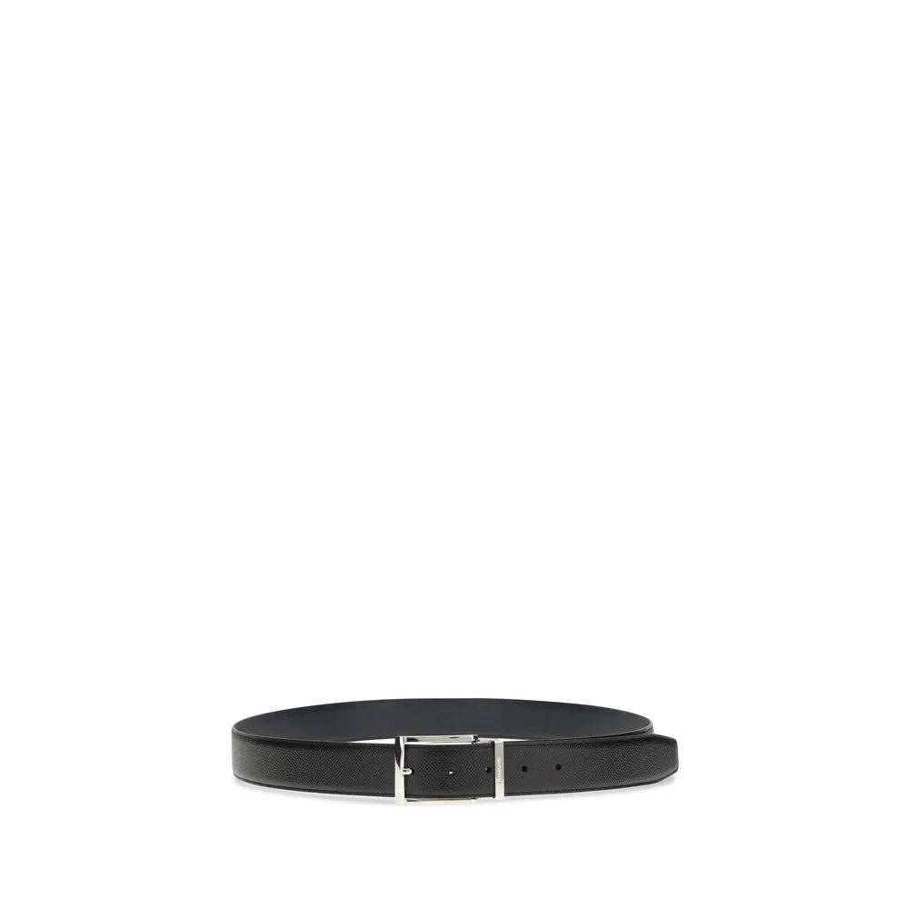 Ferragamo Blue Calf Leather Bos Taurus Regular Belt