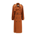 Trench-coat en coton marron Saint Laurent