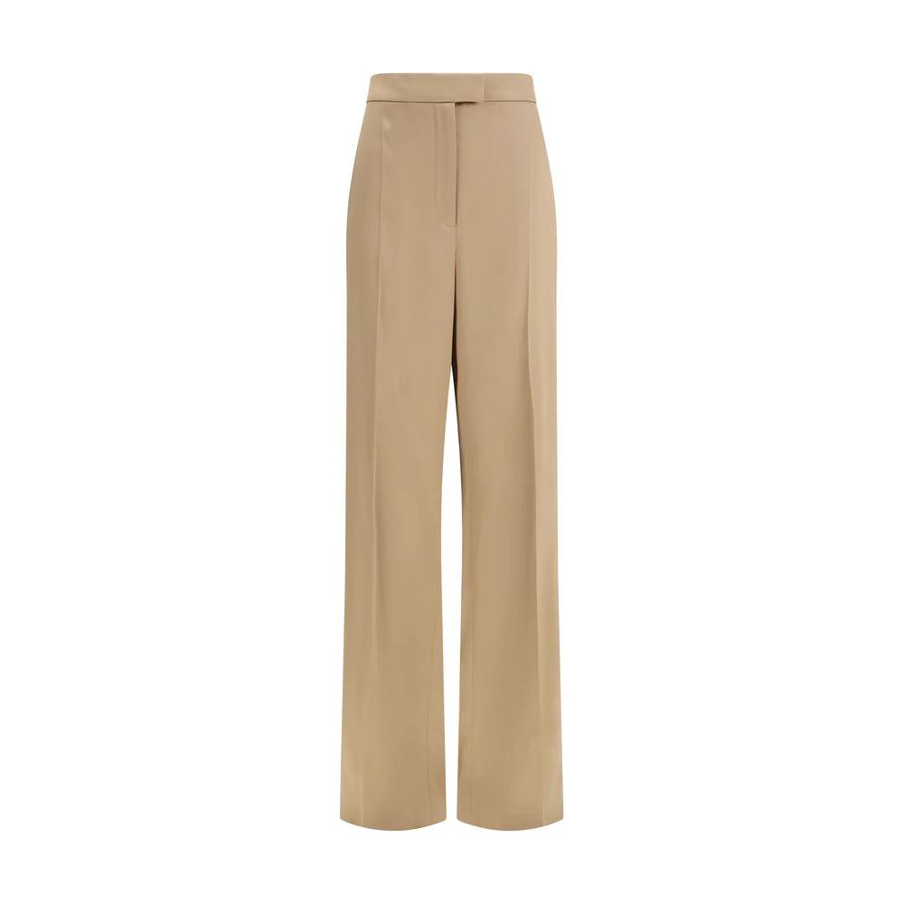 Pantalon habillé en soie beige Valentino