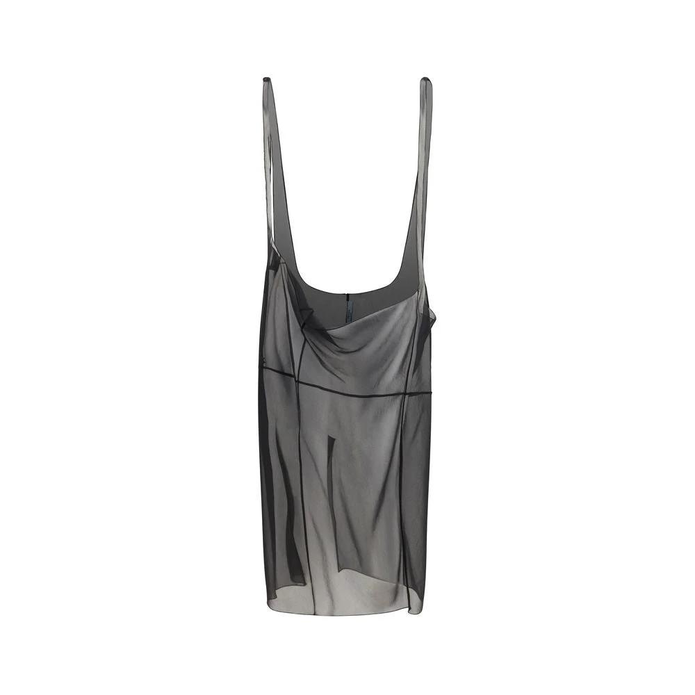 Jupe midi Prada en polyester noir