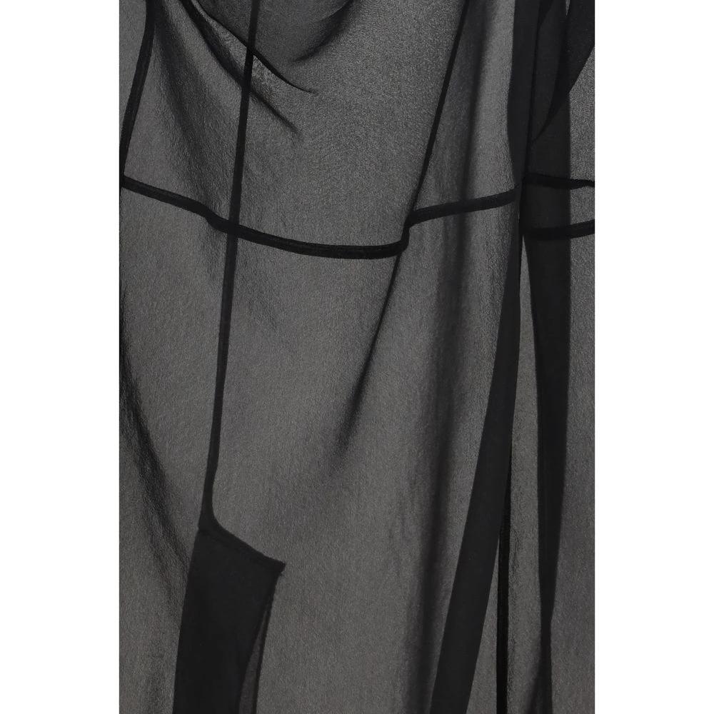 Jupe midi Prada en polyester noir