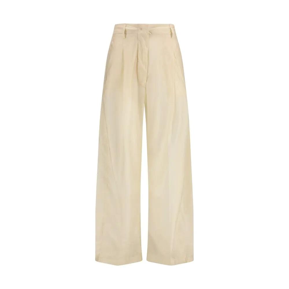 Le dernier pantalon décontracté en coton beige