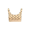 Women’s Beige Sports Bra – Marine Serre Moon Print Recycled Jersey Bra SS26