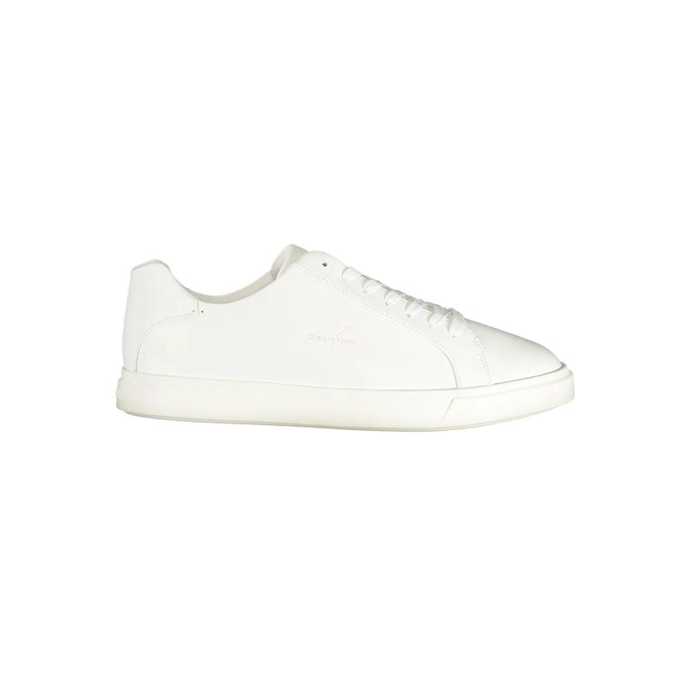 Baskets Calvin Klein blanches en polyuréthane pour homme