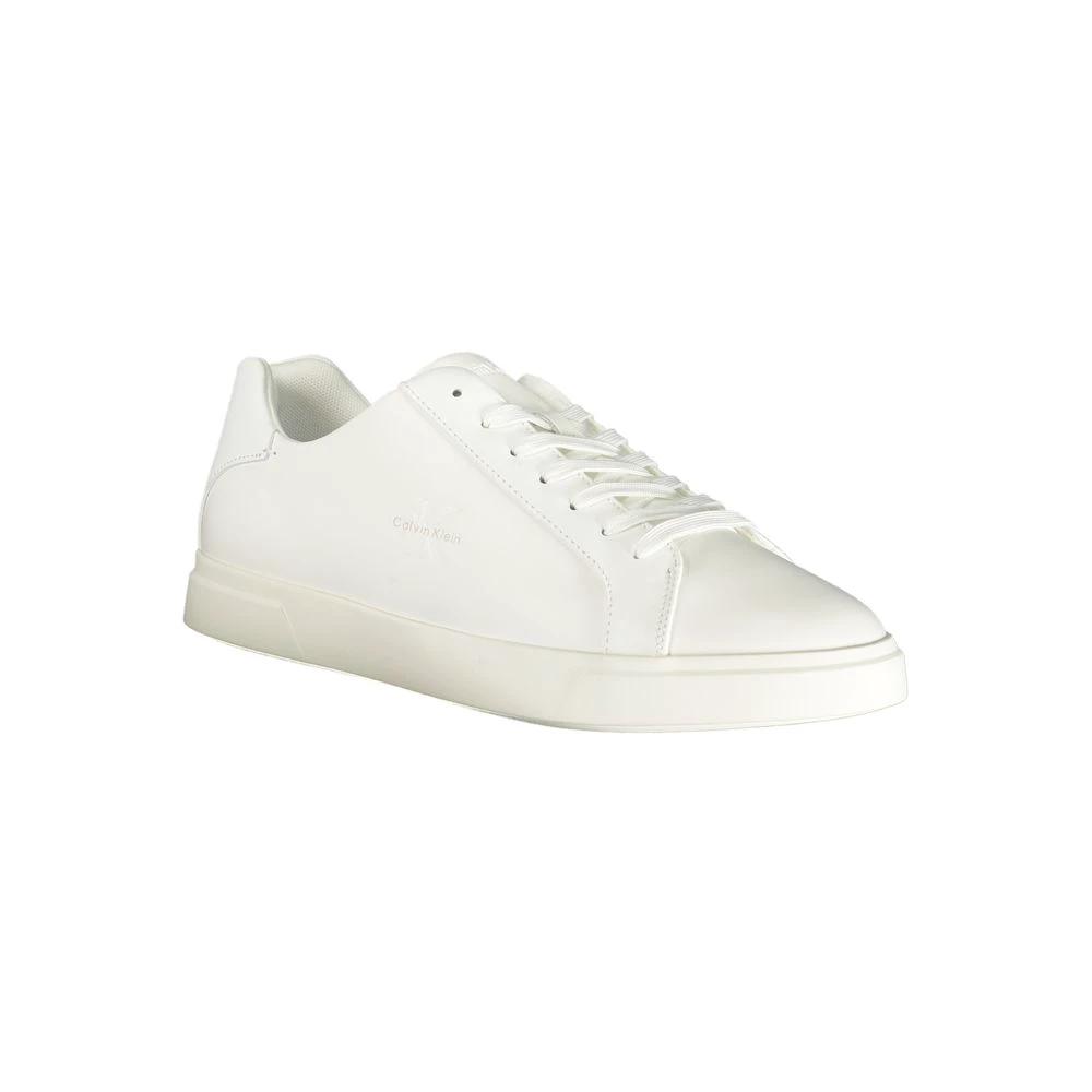 Baskets Calvin Klein blanches en polyuréthane pour homme