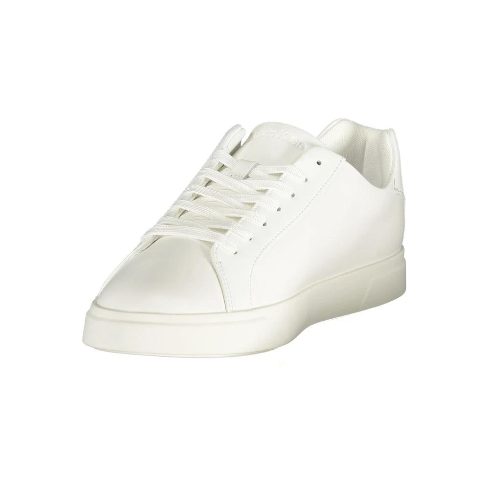 Baskets Calvin Klein blanches en polyuréthane pour homme