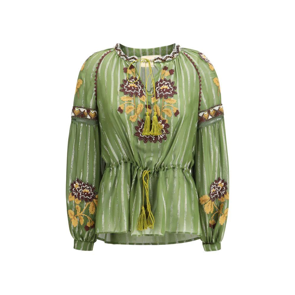 Chemise Valentino en soie à motif bicolore