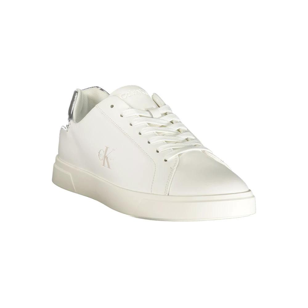 Baskets basses blanches en polyester Calvin Klein