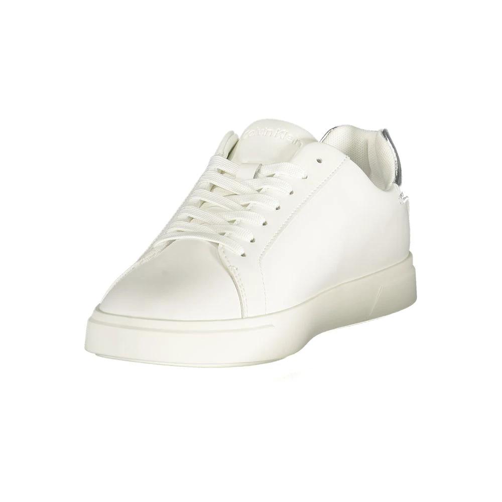 Baskets basses blanches en polyester Calvin Klein