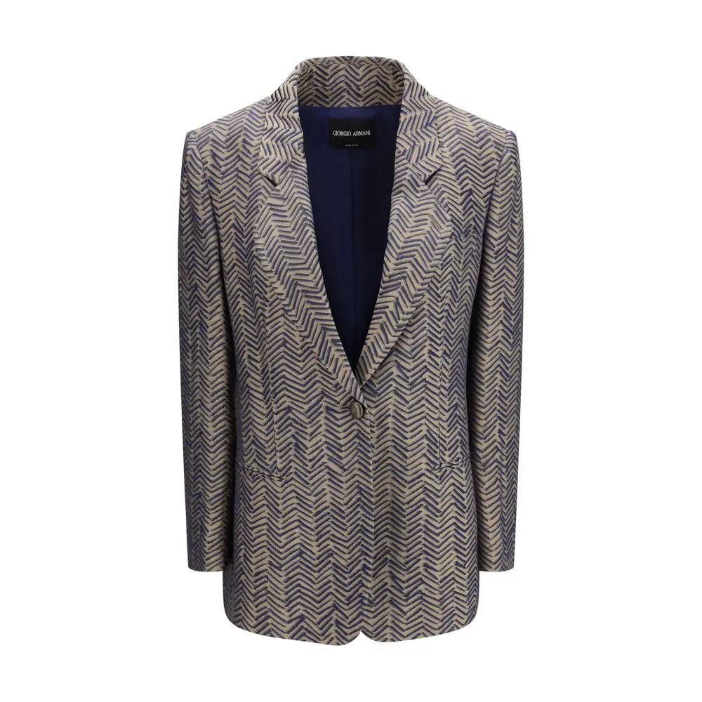 Blazer beige en viscose Giorgio Armani