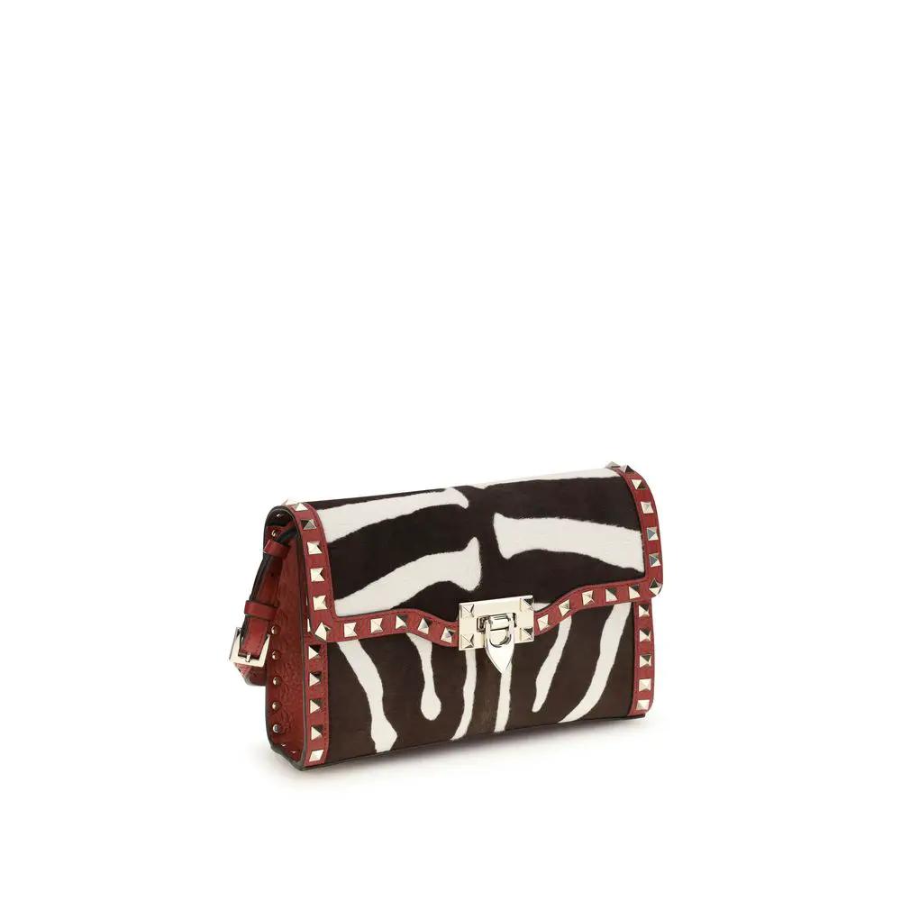 Valentino Garavani Multicolor Calf Leather Bos Taurus Shoulder Bag