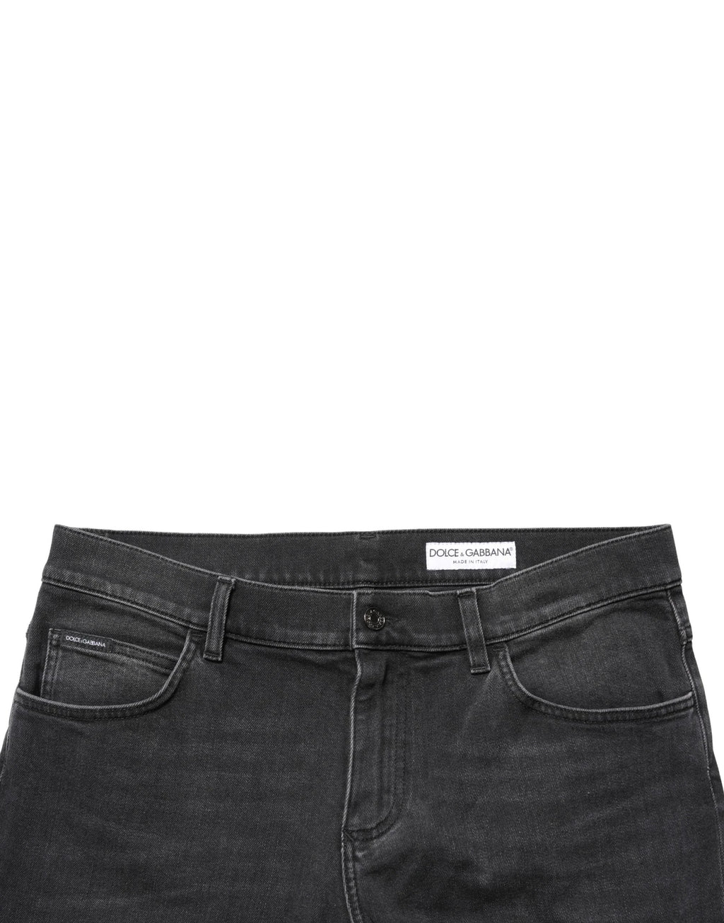 Jean slim Dolce & Gabbana en denim de coton stretch noir