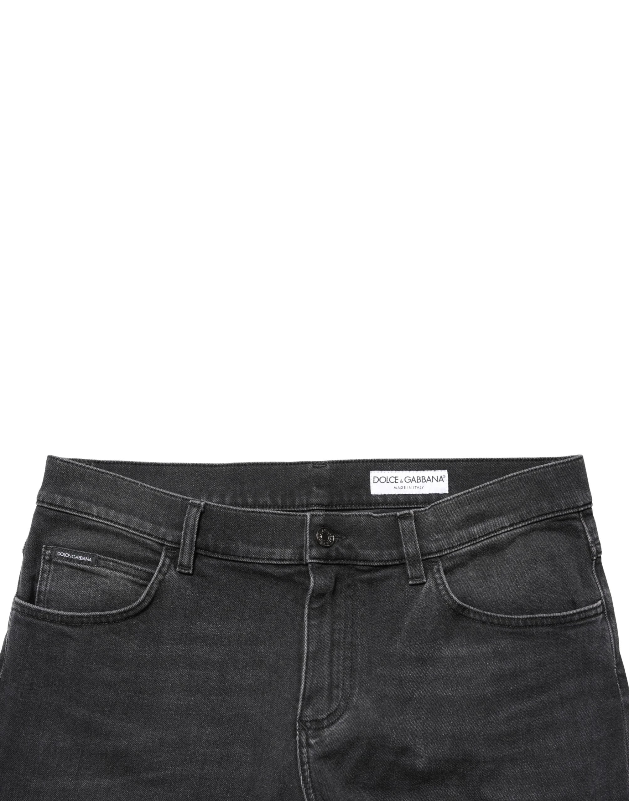 Jean slim Dolce & Gabbana en denim de coton stretch noir