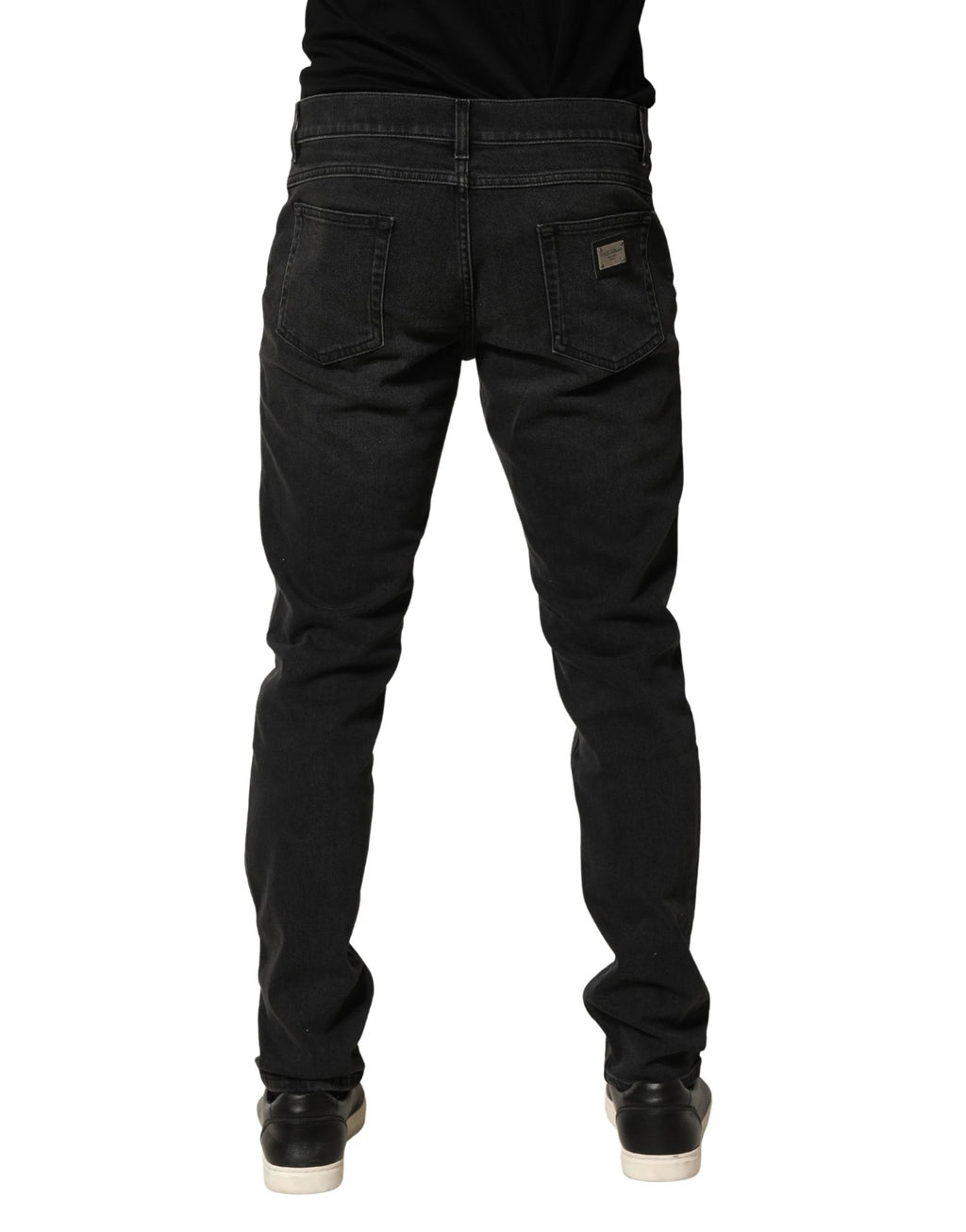 Jean slim Dolce & Gabbana en denim de coton stretch noir