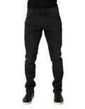Jean slim Dolce & Gabbana en denim de coton stretch noir