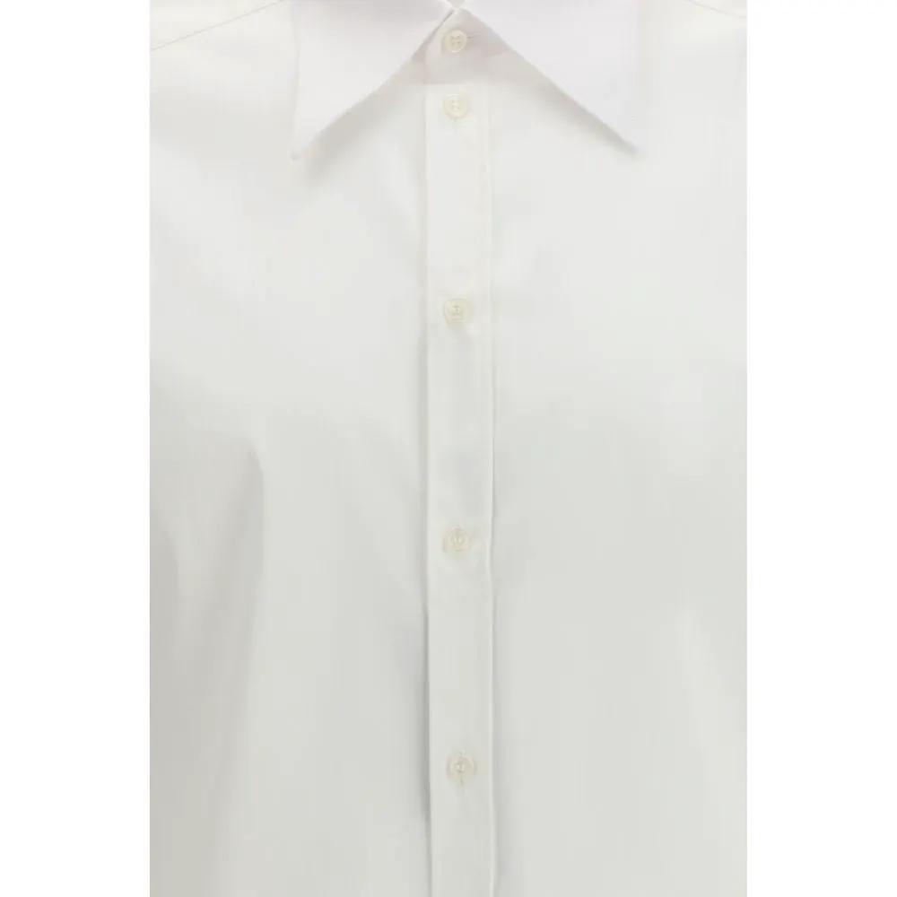 Chemise Dolce & Gabbana en alpaga vicuña blanc