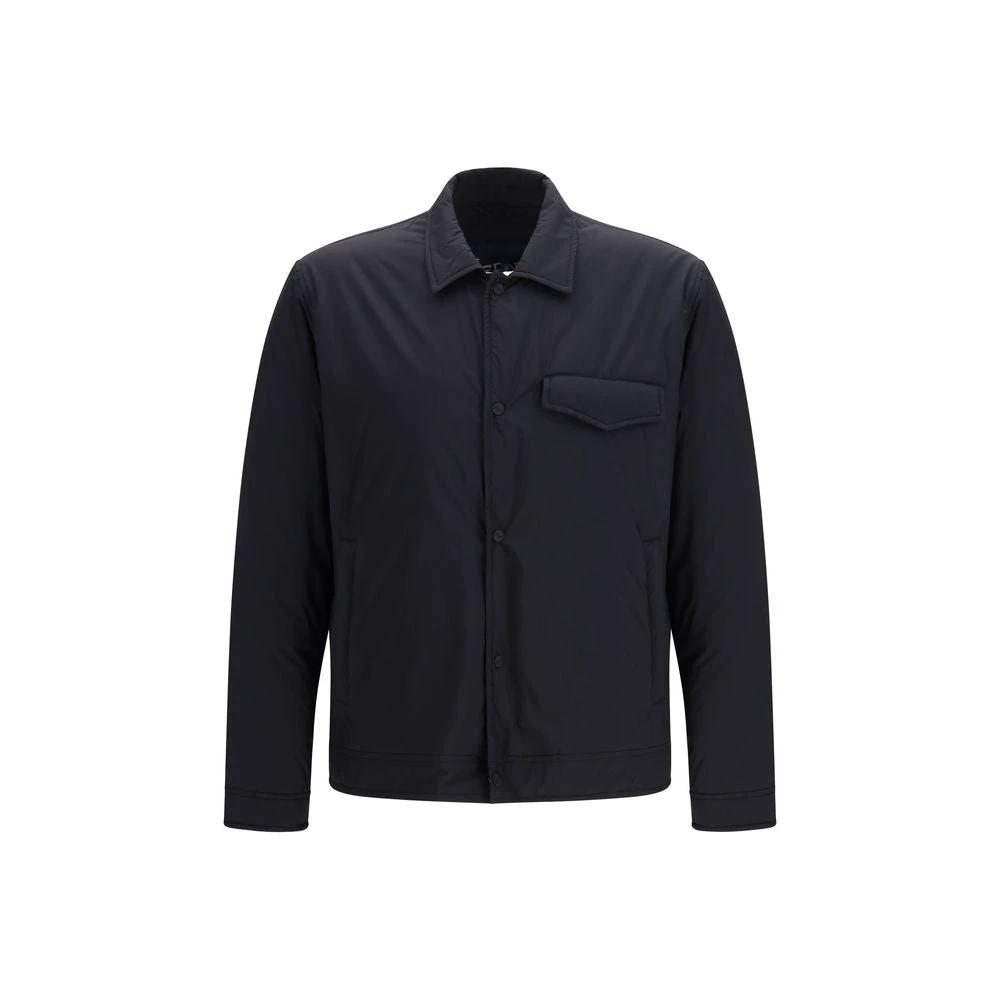 Herno Black Nylon Coat