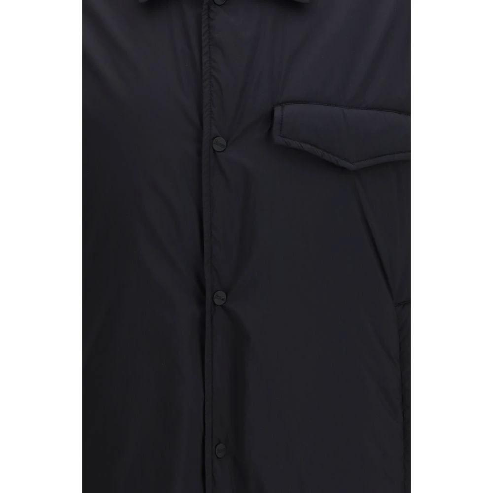 Herno Black Nylon Coat