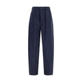 Giorgio Armani Blue Silk Casual Pants