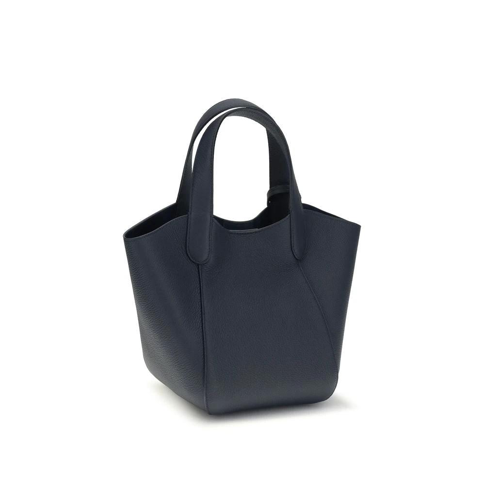 Sac à main Giorgio Armani en cuir de veau bleu Bos Taurus