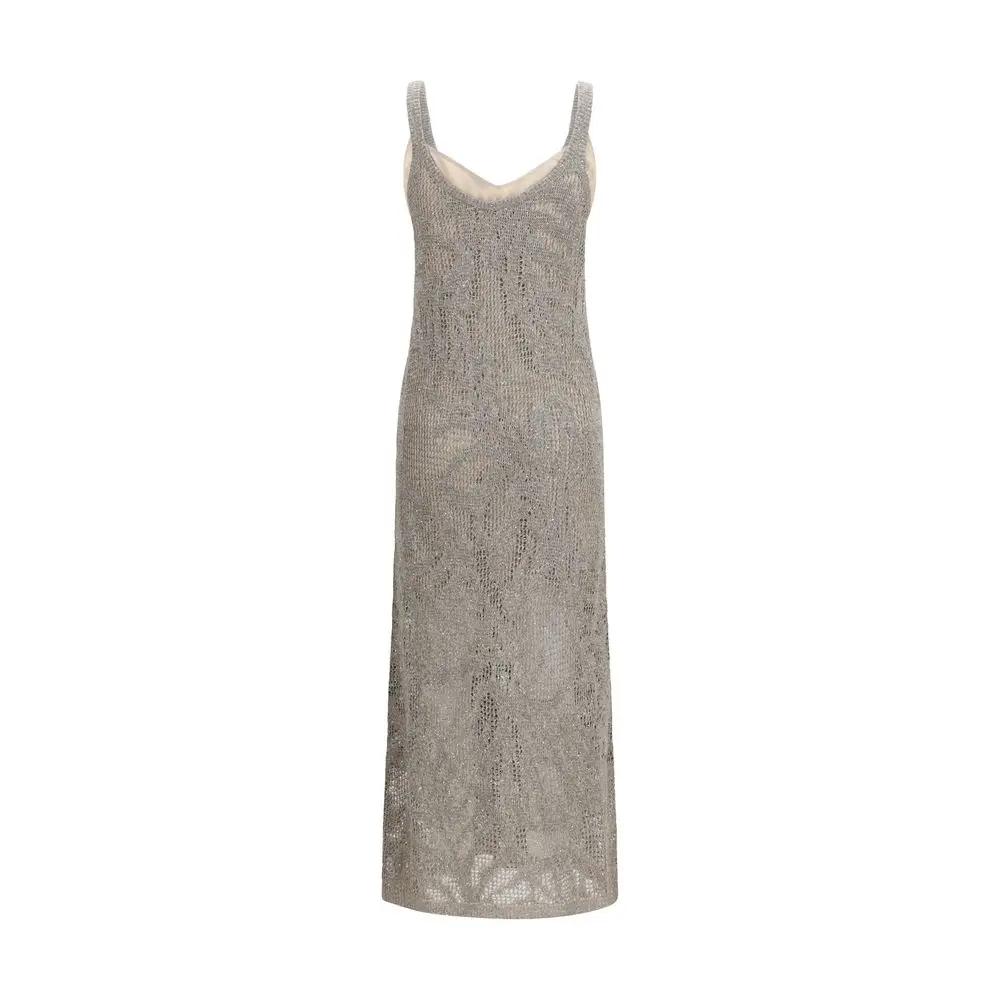 Robe décontractée Brunello Cucinelli en lin gris