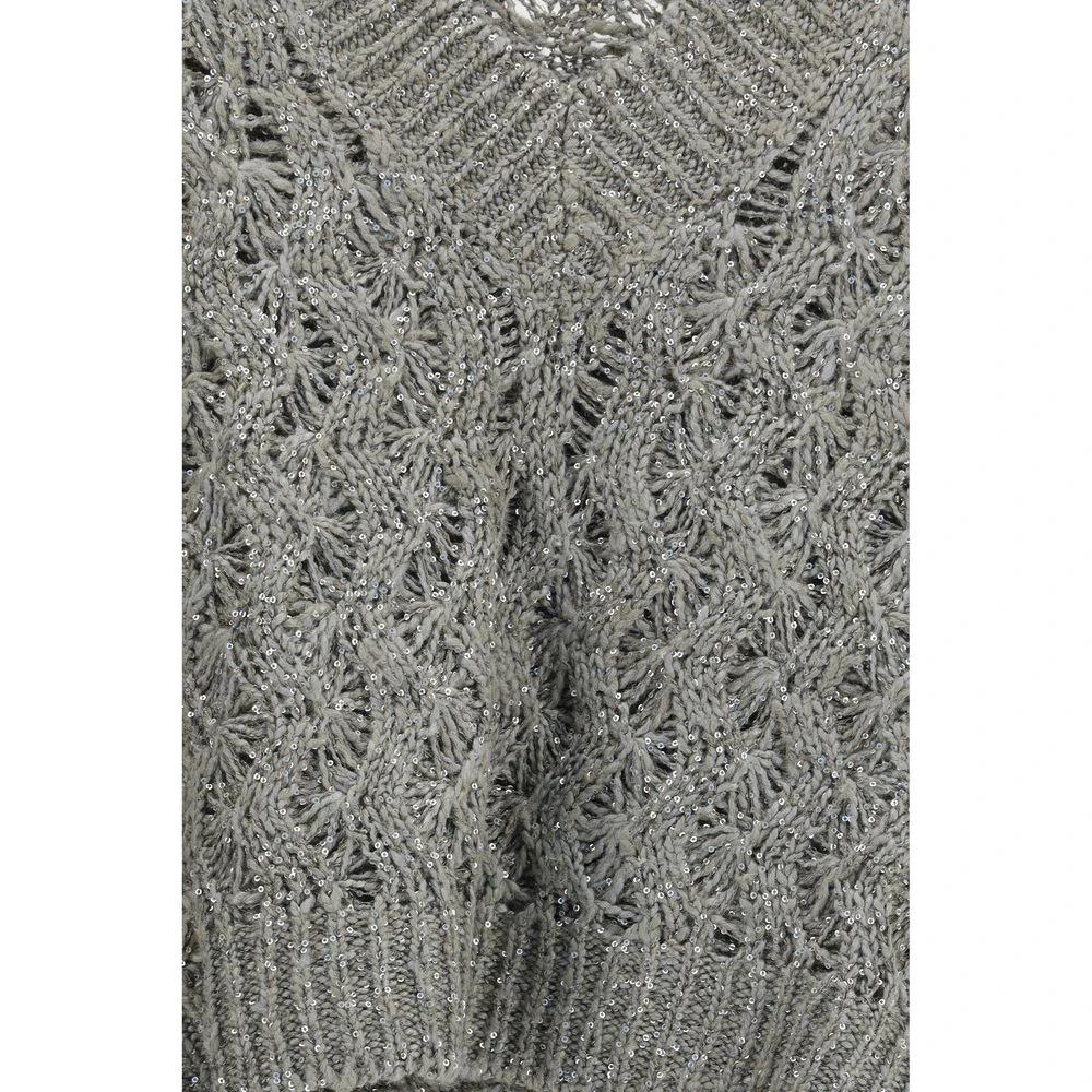 Brunello Cucinelli Bicolor Silk Sweatshirt