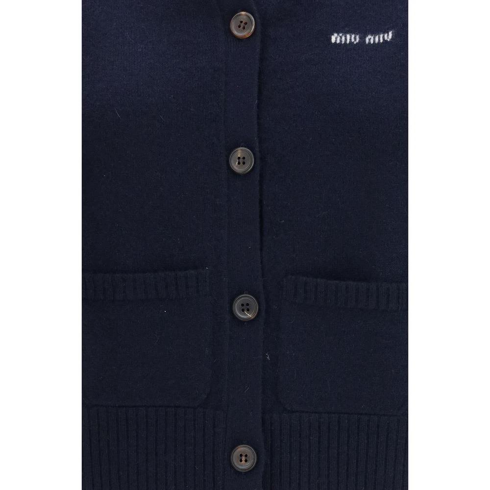 Miu Miu Blue Cashmere Sleeveles Sweater