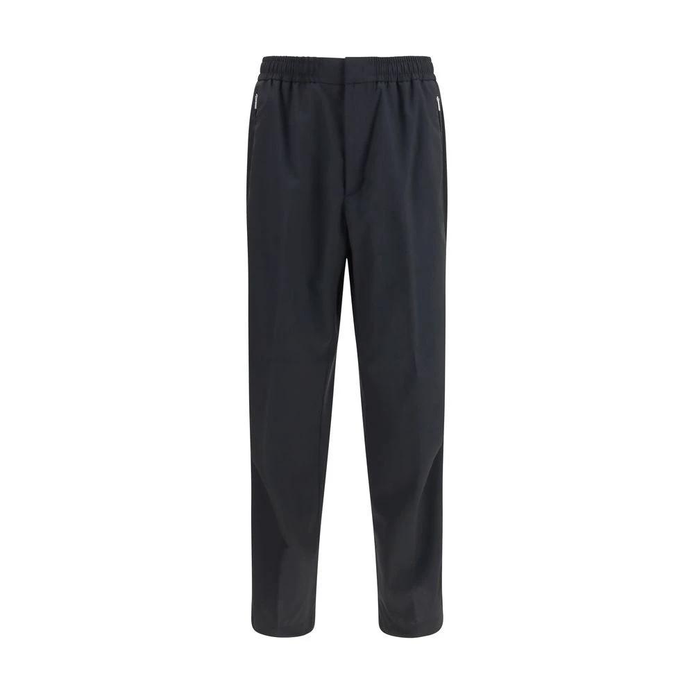 Pantalon décontracté noir en polyester LAMINAR