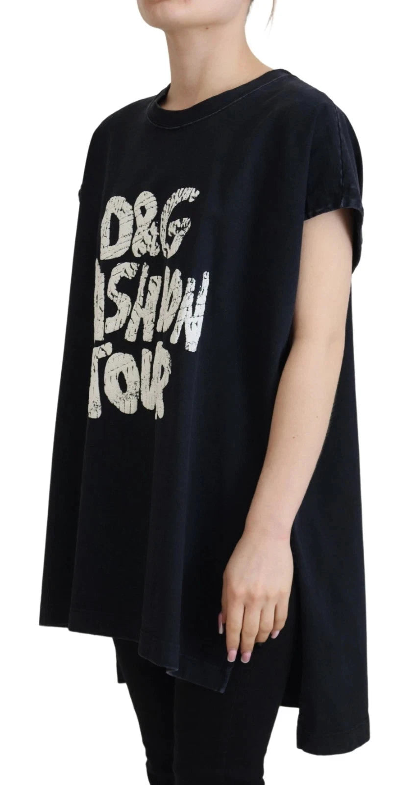 T-shirt Dolce &amp; Gabbana noir D&amp;G Fashion à col rond en coton