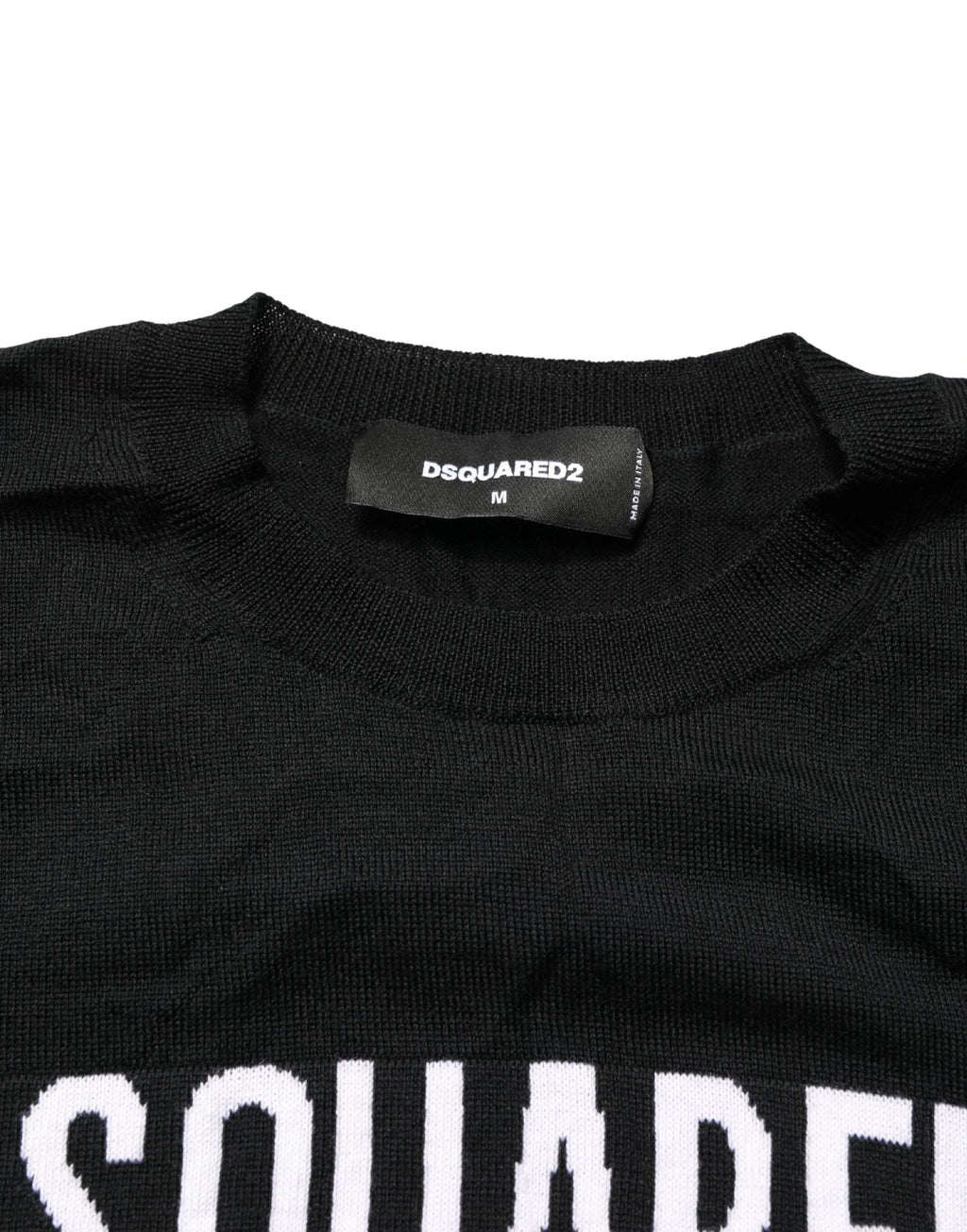 Men’s Black Logo Sweater – Dsquared2 Knitted Crew Neck Pullover