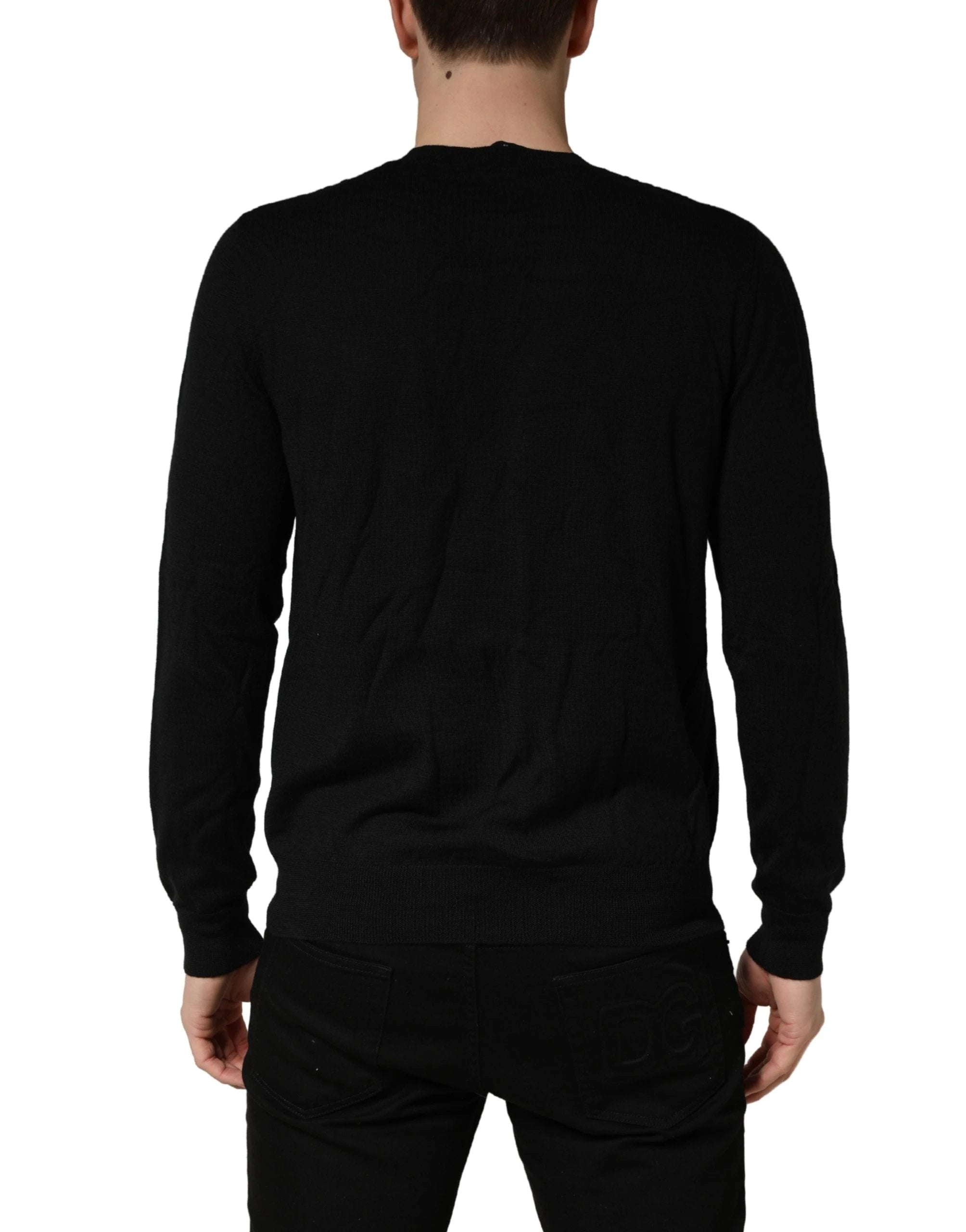 Men’s Black Logo Sweater – Dsquared2 Knitted Crew Neck Pullover