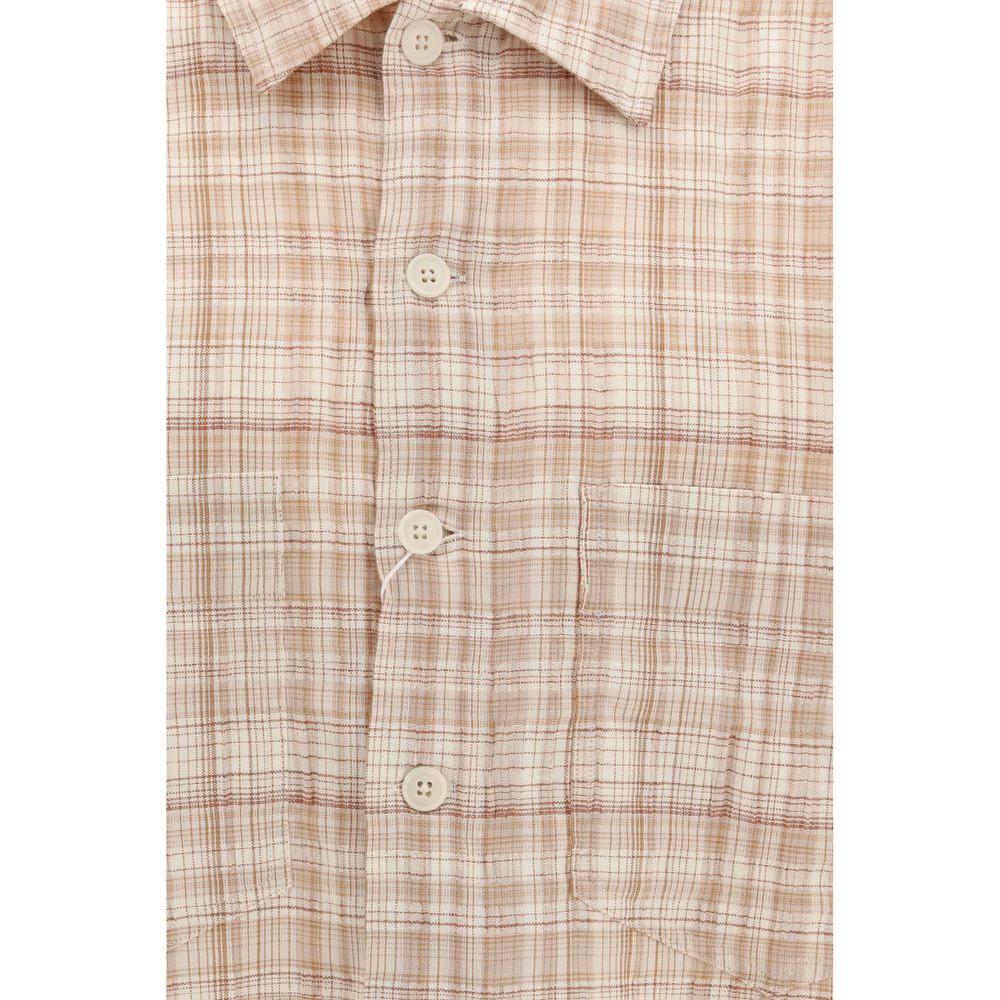 Chemise orange à carreaux homme – Sunflower Adam manches courtes SS26