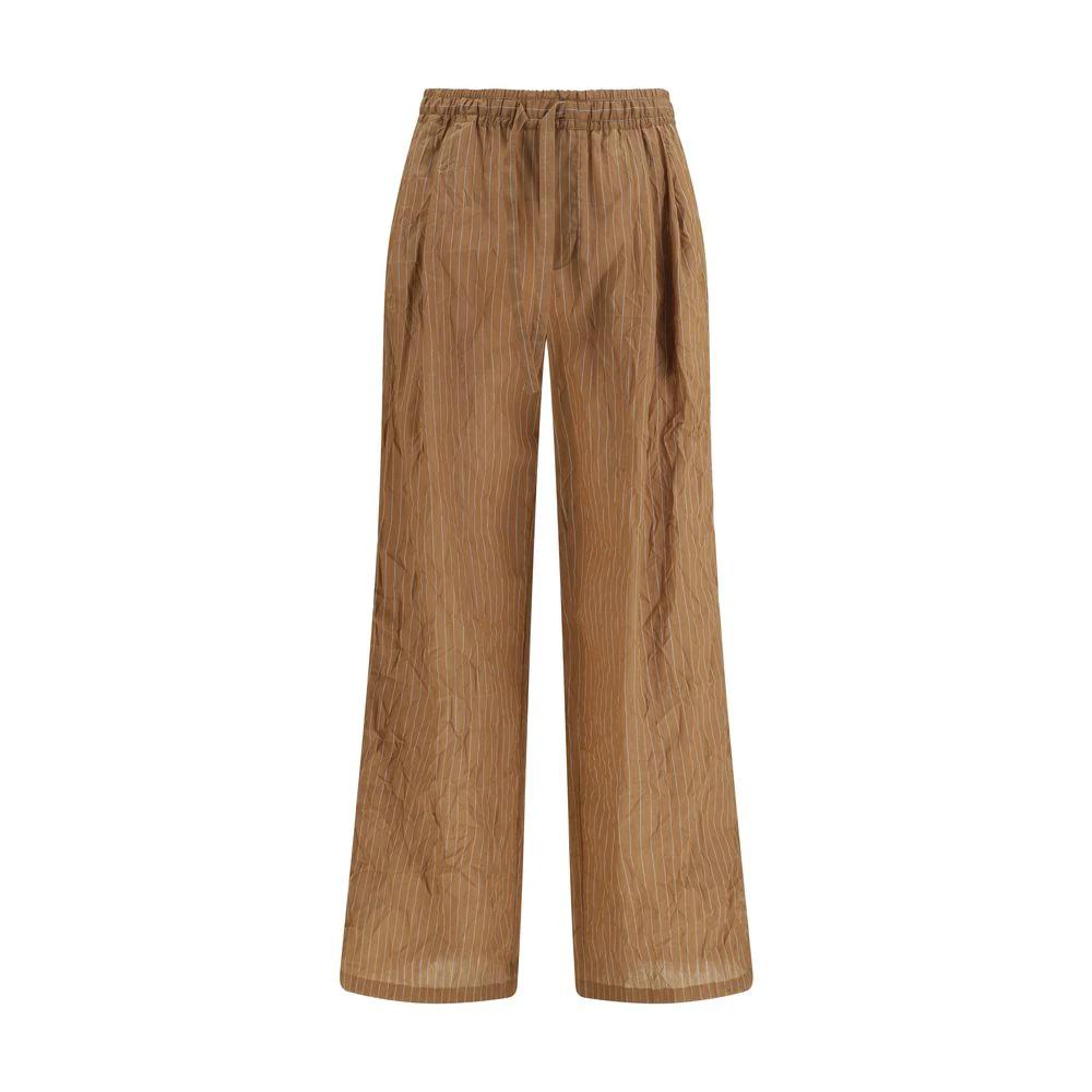 Pantalon décontracté Dolce & Gabbana en lin marron