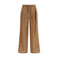 Pantalon décontracté Dolce & Gabbana en lin marron