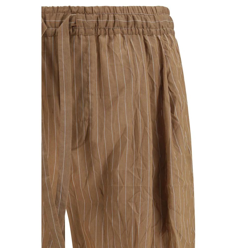 Pantalon décontracté Dolce & Gabbana en lin marron