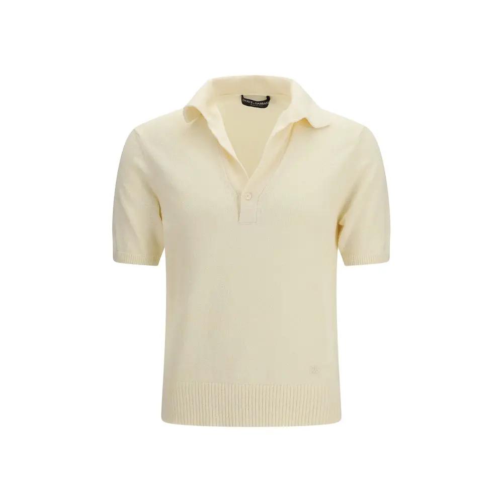 Polo en Coton Beige Dolce & Gabbana