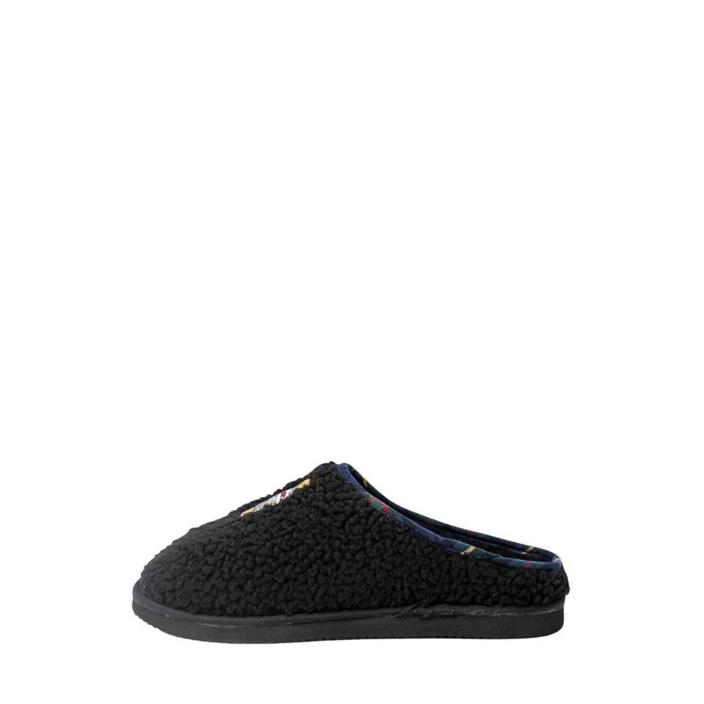 Pantoufles noires en coton Ralph Lauren