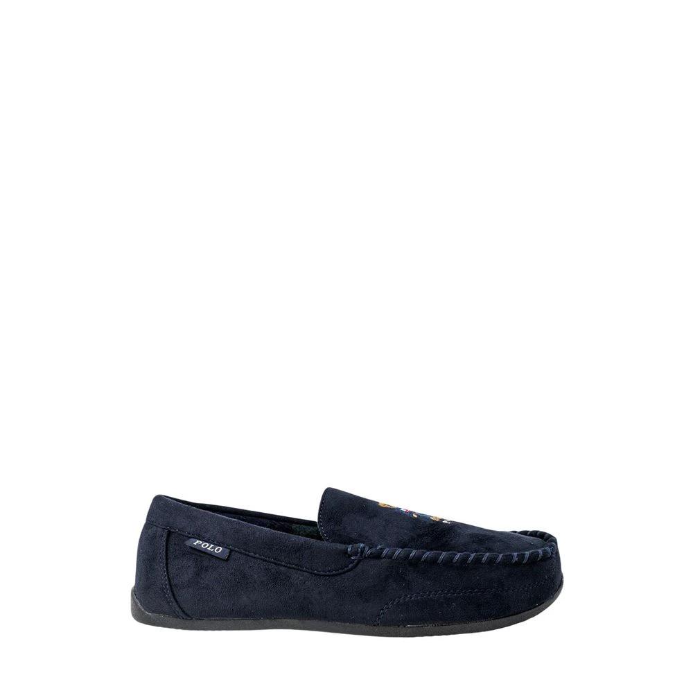 Chaussons en fausse fourrure bleue Ralph Lauren