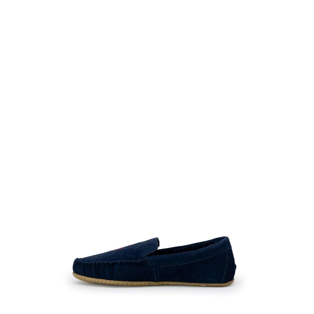 Chaussons Ralph Lauren bleus en fausse fourrure