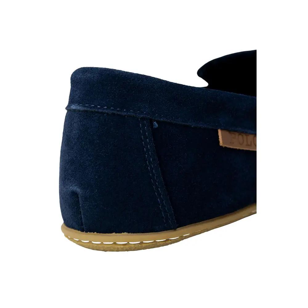 Chaussons Ralph Lauren bleus en fausse fourrure